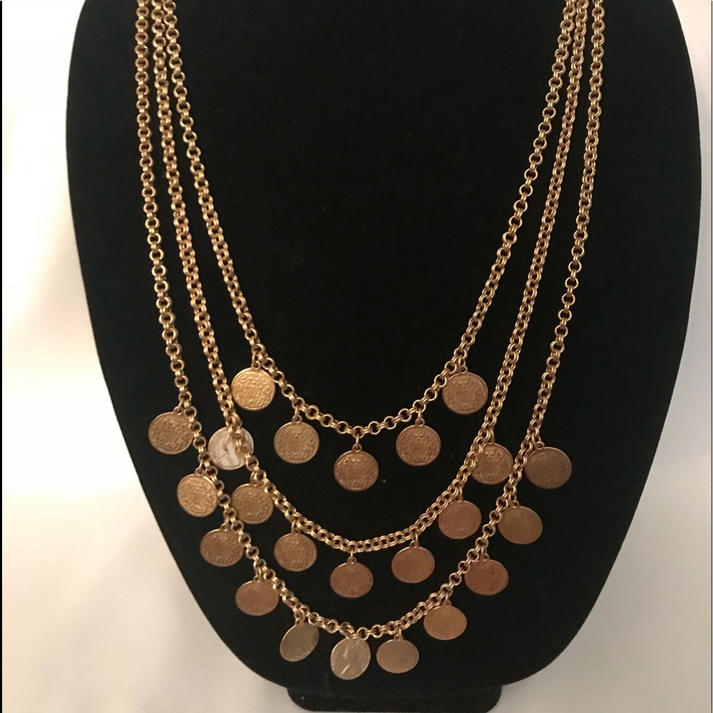 Two Anna’s India 1862 punched coin necklace